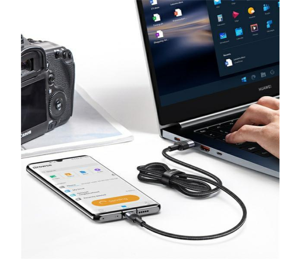 USAMS Kabel USB na USB-C 3A 1,2m Fast Charging stalowy 30 szt, - 1569008 - zdjęcie 7